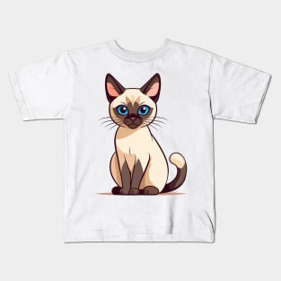 standing siamese cat Kids T-Shirt